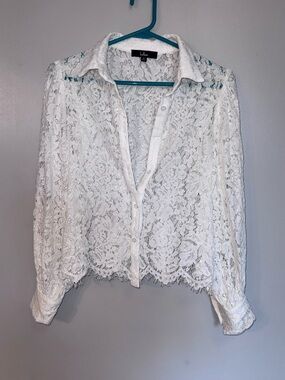 Women’s lulus Lace Button Down Blouse